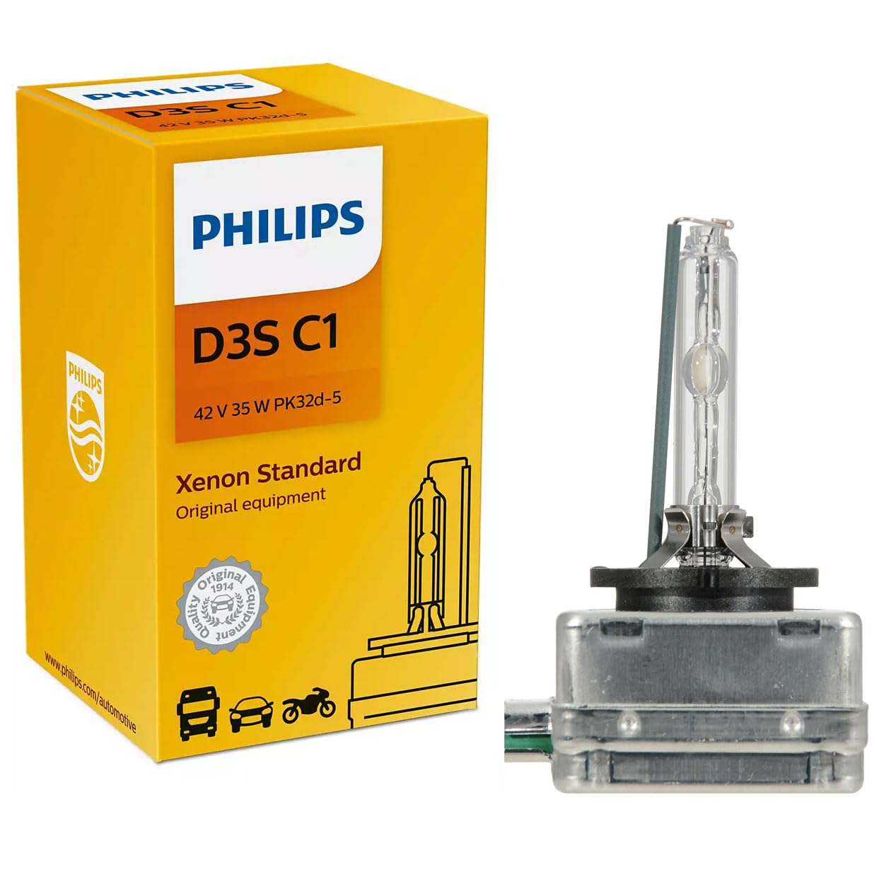 蛍光灯・電球 PHILIPS XenStart D3S 35W Amazon.com: PHILIPS D3S 4300K XenStart OEM Replacement HID XENON